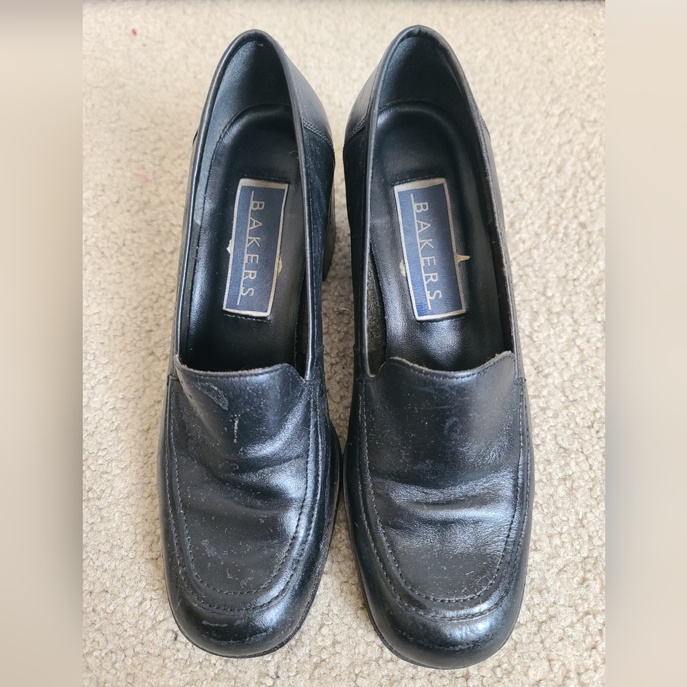 Black Heeled Loafers